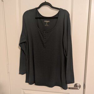 Torrid Super Soft Rib Scoop Neck Hook & Eye Long Sleeve TopSuper Soft Size 3